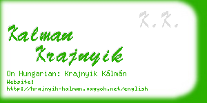 kalman krajnyik business card
